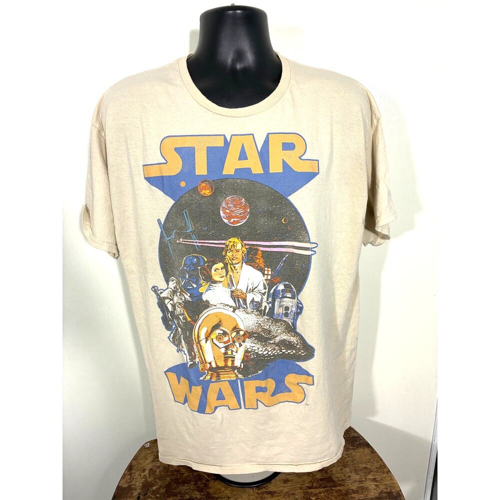 Star Wars Classic Characters Graphic T-Shirt Beige XL